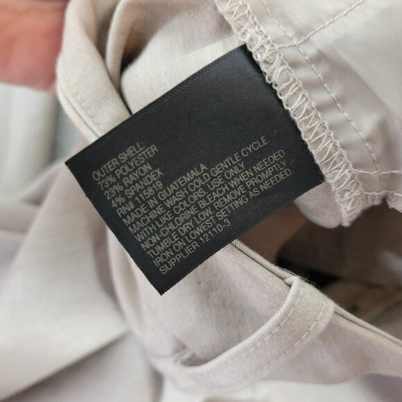 Worthington Curvy Fit Womens Pants 18 Plus Boot Cut Beige Zip Fly SL105E - Picture 9 of 9